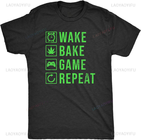 Wake Bake Game Repeat T-shirt